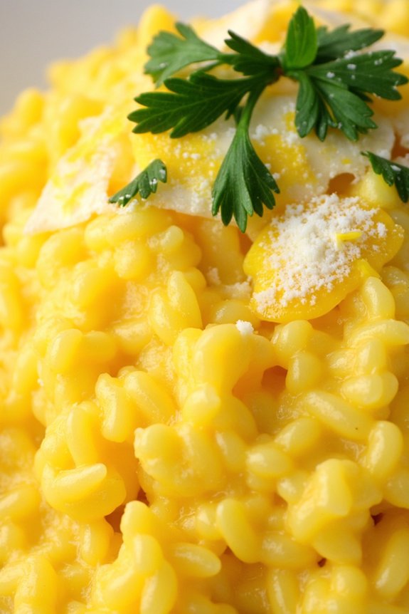 saffron infused creamy risotto