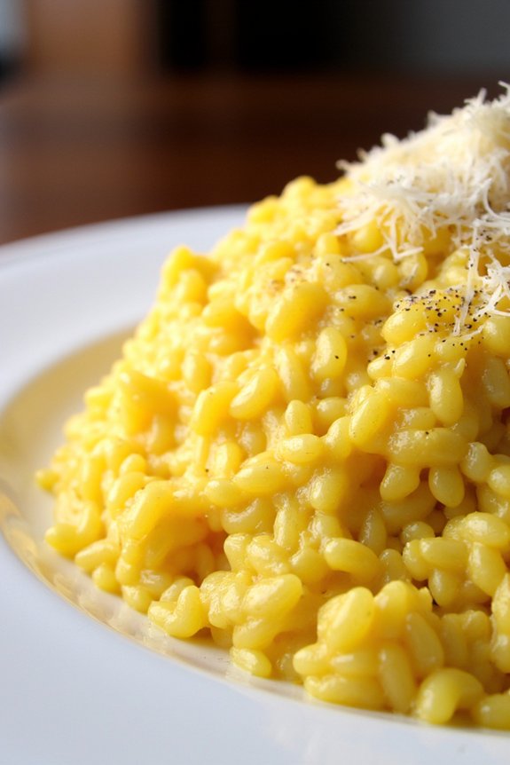 saffron infused creamy risotto