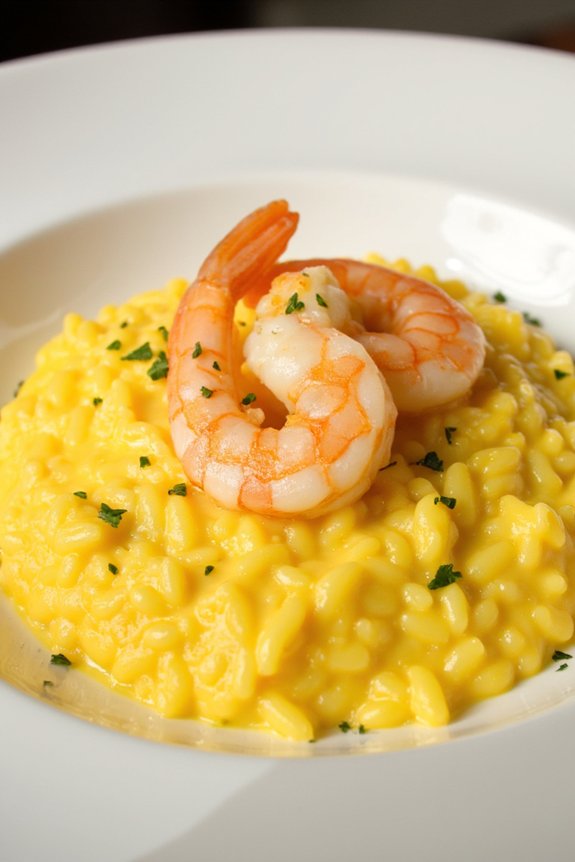 saffron infused shrimp risotto recipe