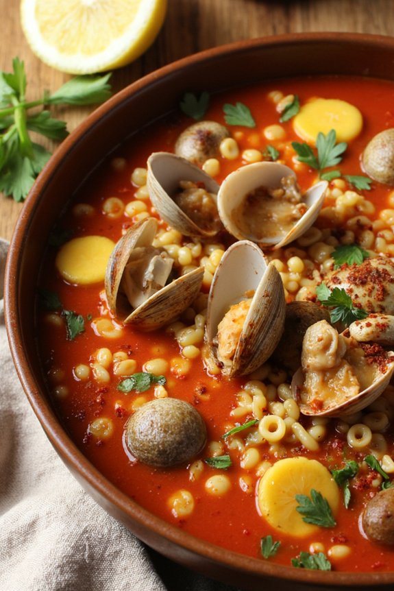 sardinian clam fregola stew