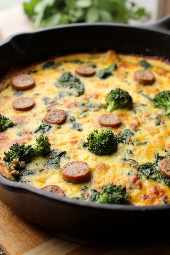 sausage and broccoli rabe frittata