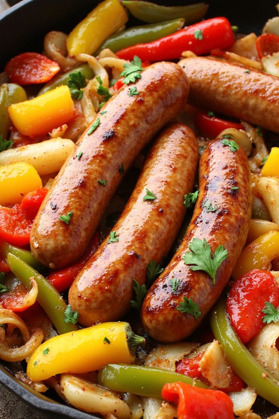 sausage and peppers skillet