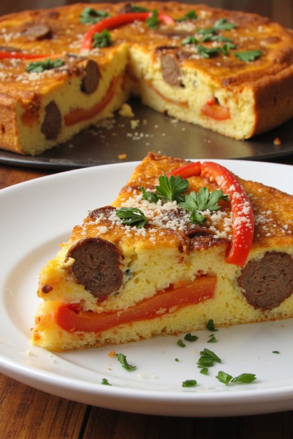 sausage and red pepper frittata