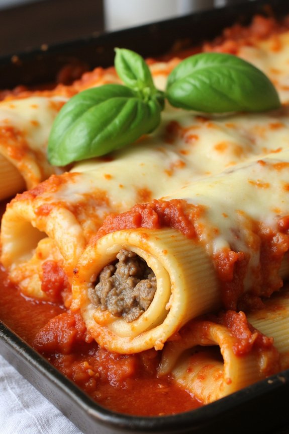 sausage and ricotta manicotti
