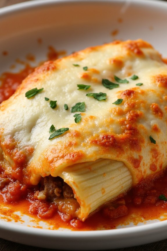sausage and ricotta manicotti
