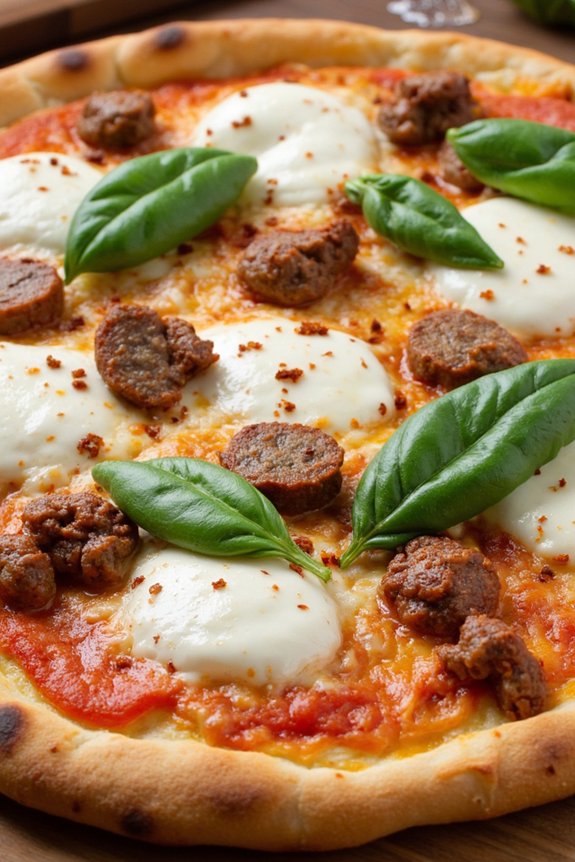 sausage and ricotta pizza