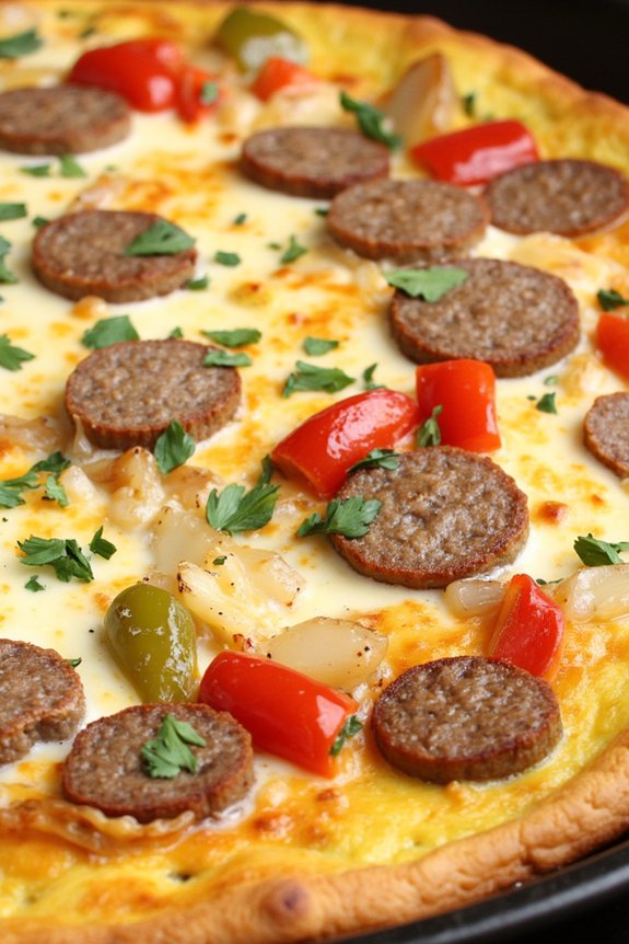 sausage pepper onion frittata