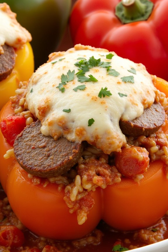 sausage stuffed bell peppers recipe
