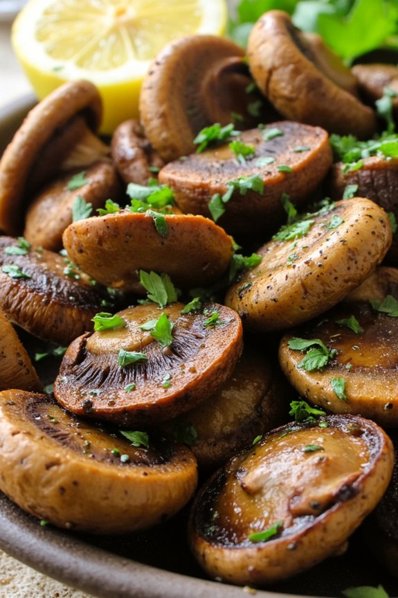 saut ed mushrooms with herbs