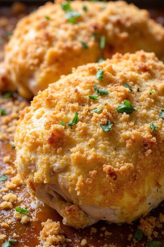 savory baked parmesan chicken
