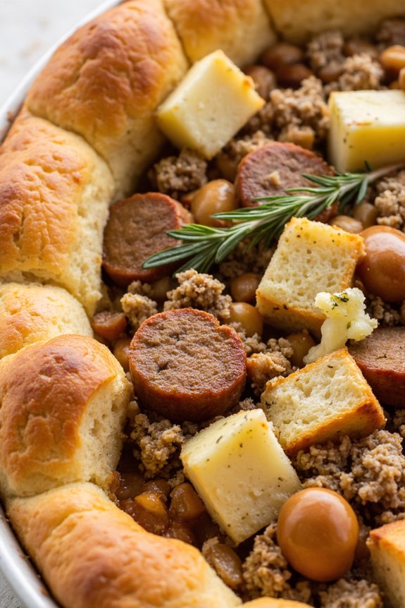 savory chestnut sausage stuffing
