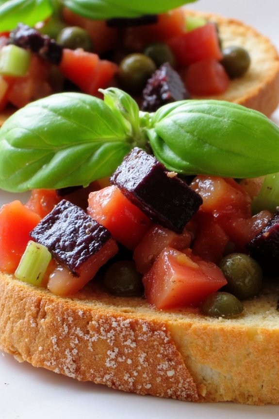 savory eggplant crostini appetizer
