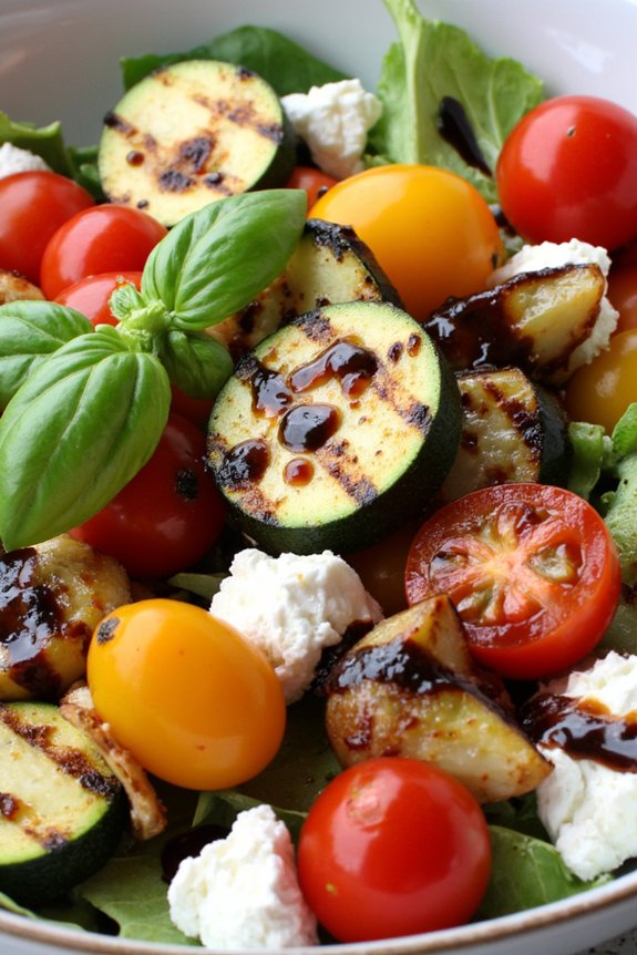 savory grilled vegetable salad