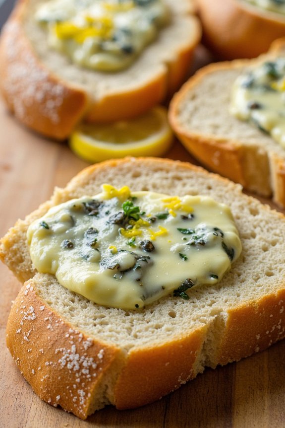 savory herb butter baguette