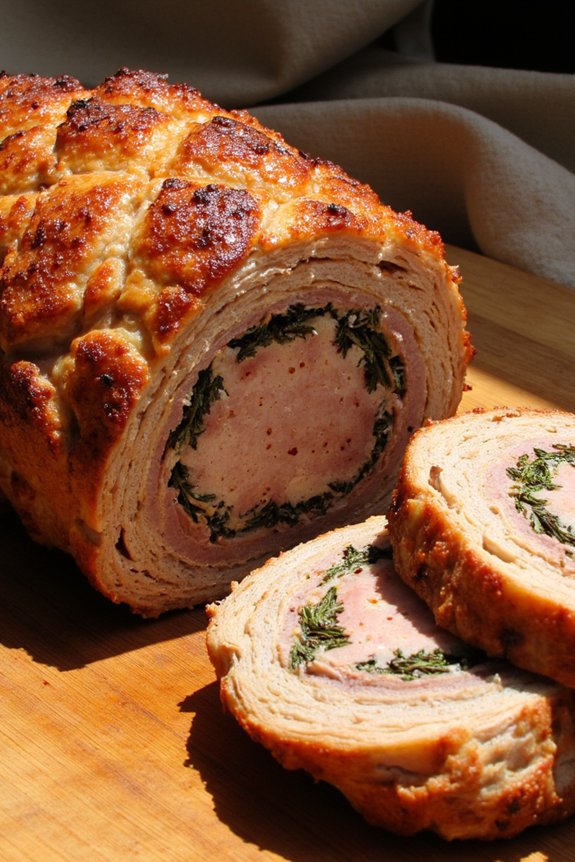 savory herb stuffed pork roast