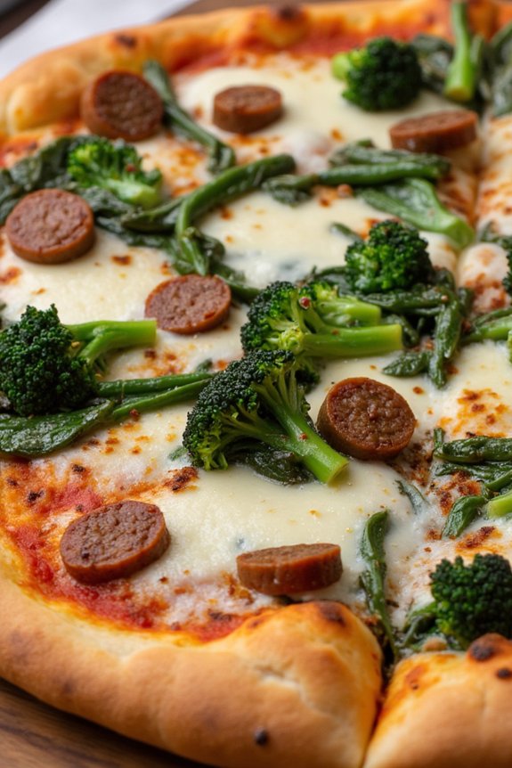 savory italian sausage pizza