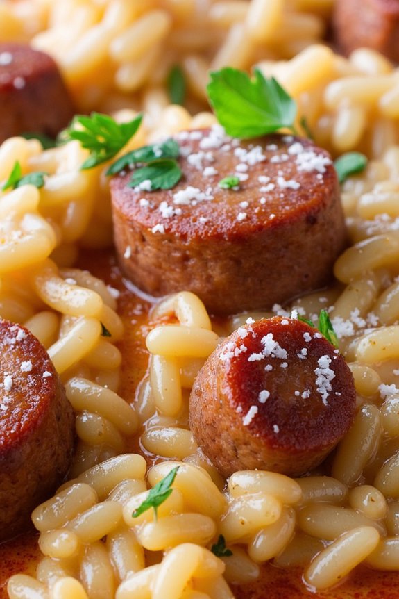 savory italian sausage risotto