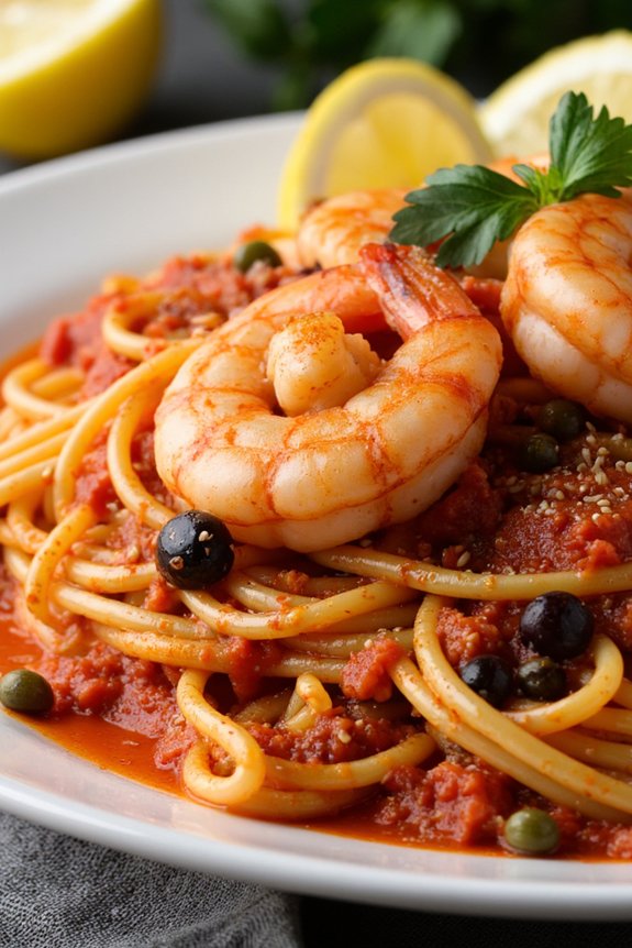 savory italian shrimp pasta