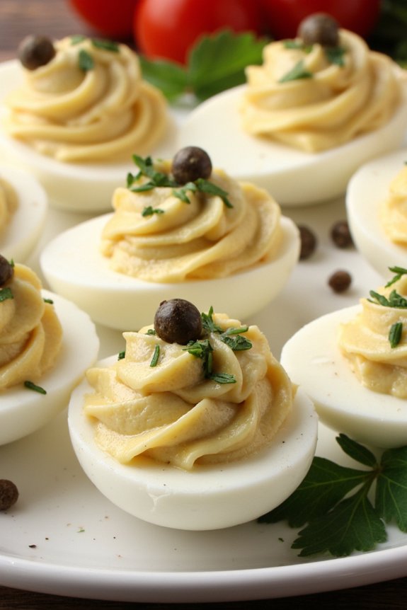 savory italian stuffed eggs