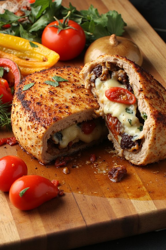 savory italian stuffed pork chops