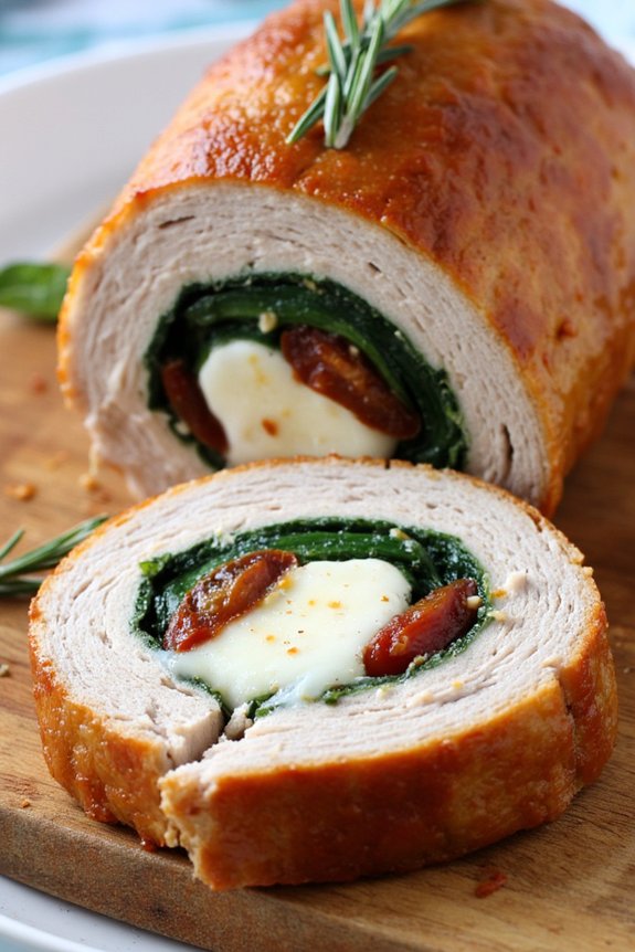 savory italian stuffed pork