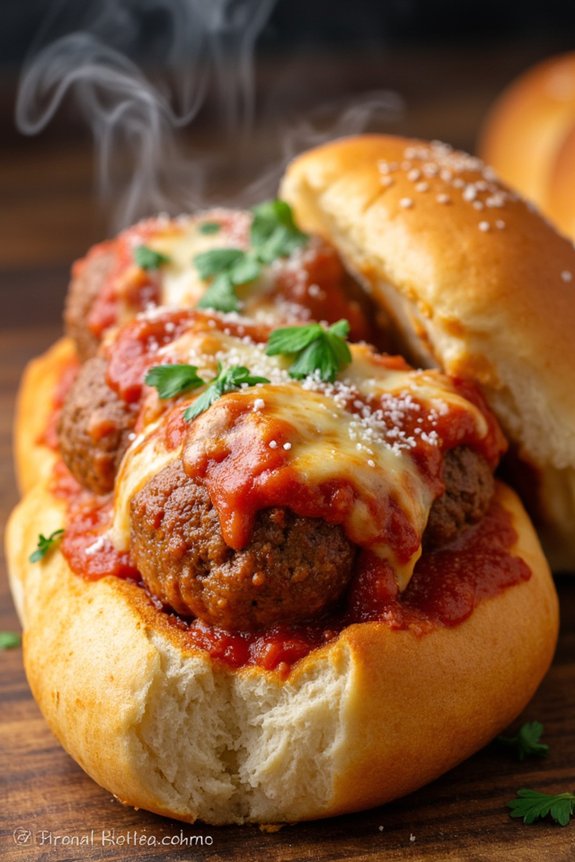 savory meatball sub sandwiches
