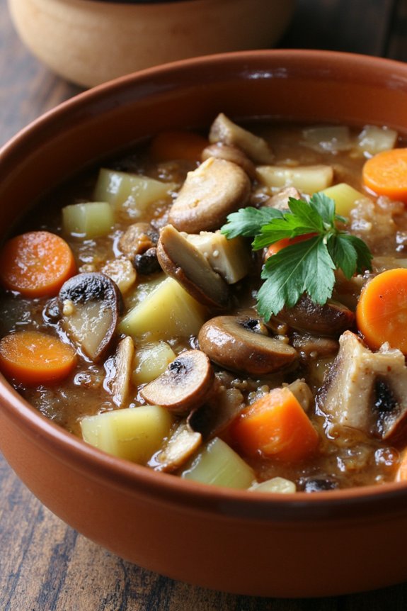 savory mushroom stew recipe