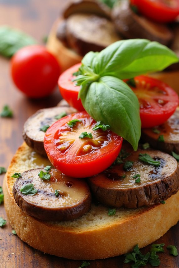 savory mushroom tomato appetizer