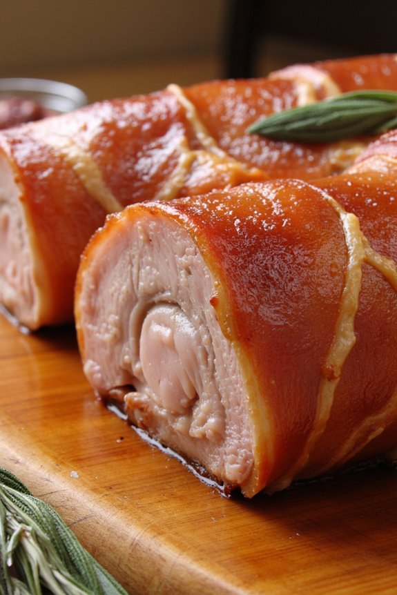 savory prosciutto wrapped pork loin