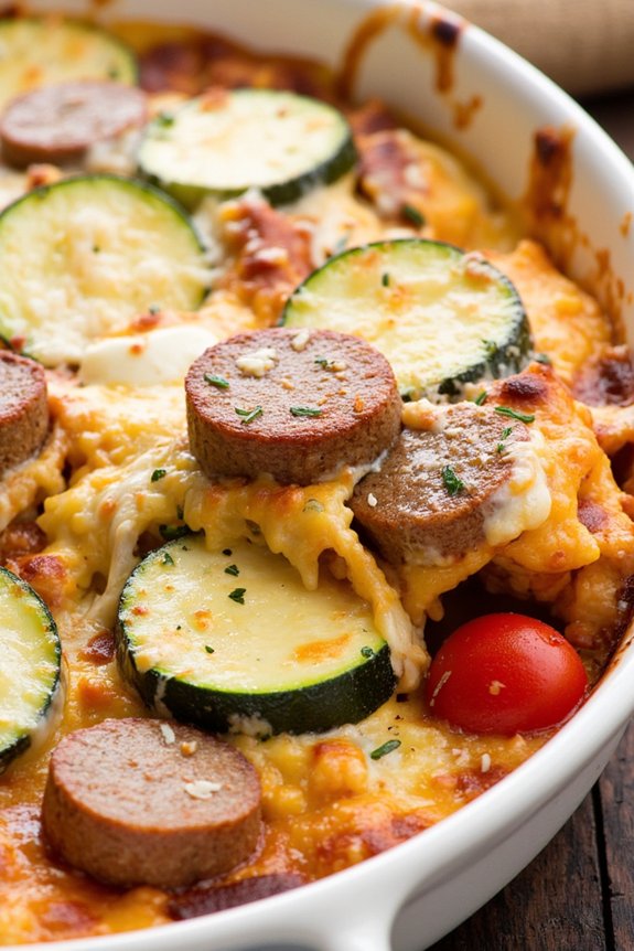 savory sausage zucchini casserole