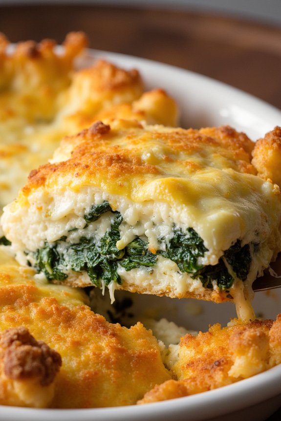 savory spinach ricotta casserole