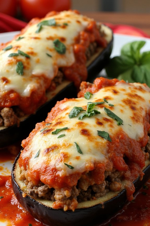 savory stuffed eggplant boats