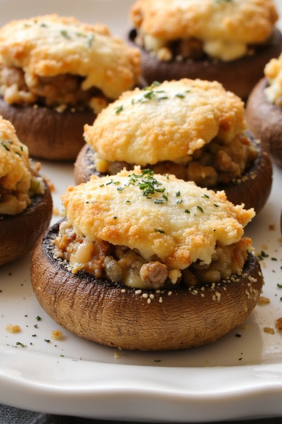 savory stuffed mushroom appetizer