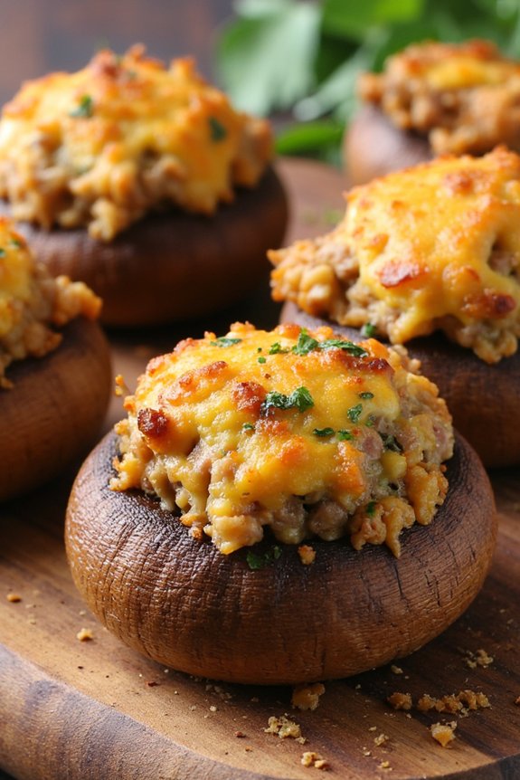 savory stuffed mushroom appetizer