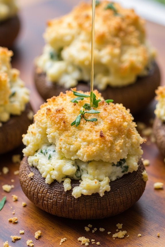 savory stuffed mushroom appetizer