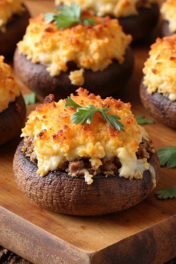 savory stuffed mushroom appetizer