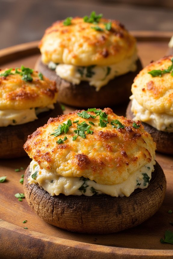 savory stuffed mushroom appetizer