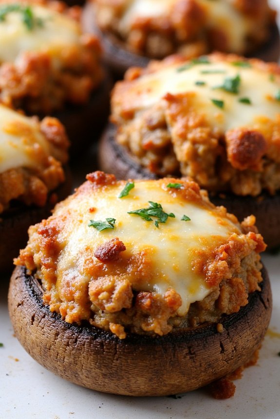 savory stuffed mushroom delights