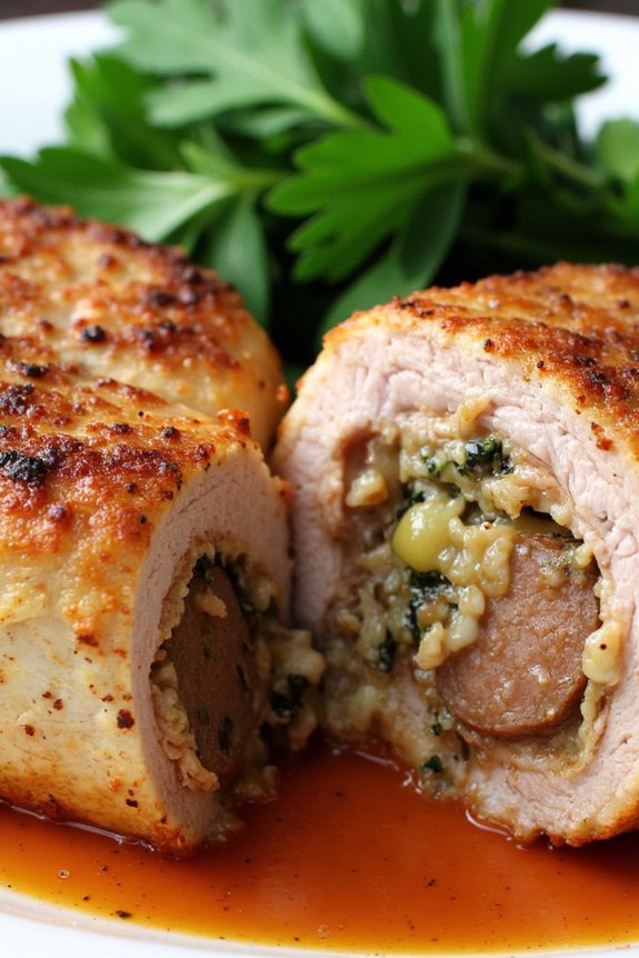 savory stuffed pork chops