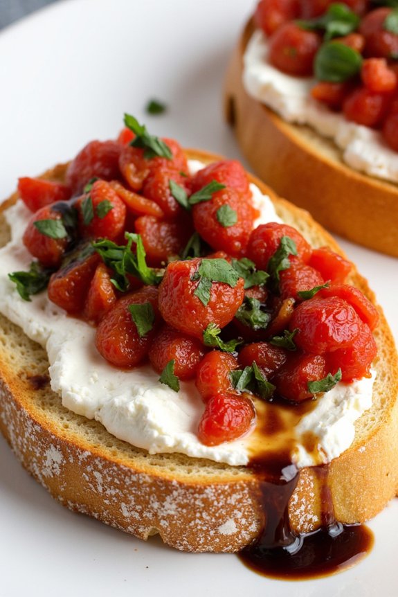 savory sun dried tomato bruschetta