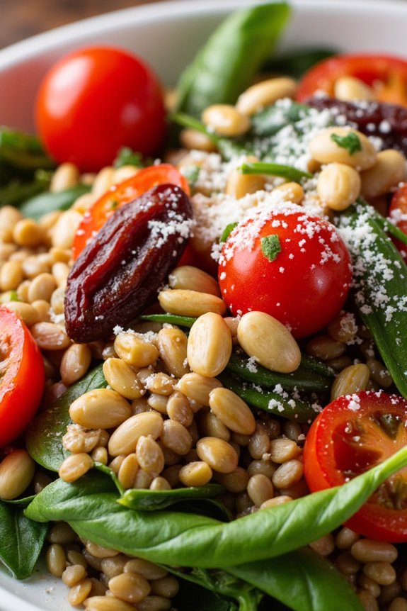 savory sun dried tomato farro