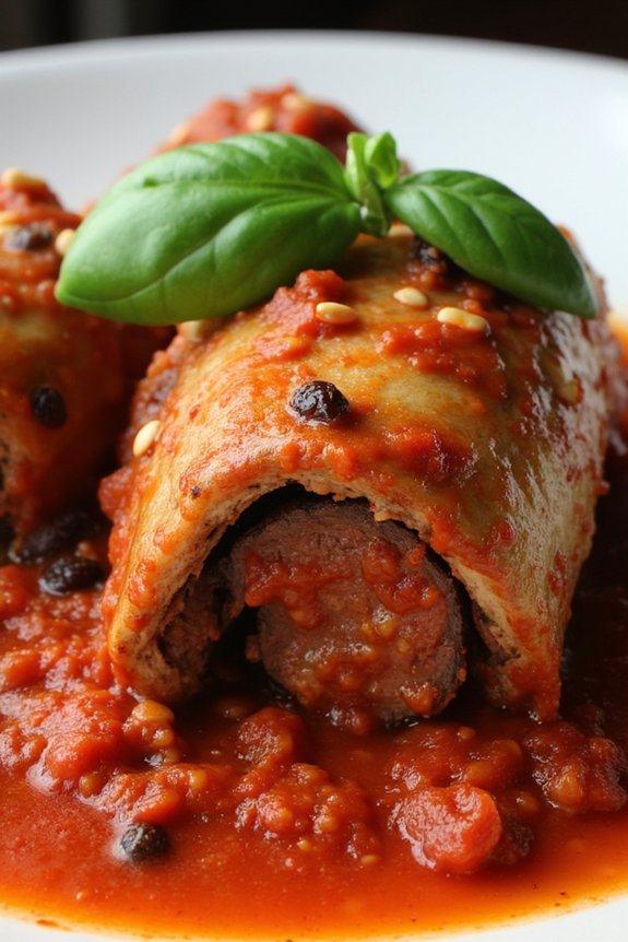 savory sweet italian beef rolls