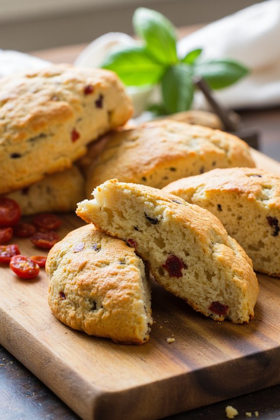 savory tomato basil scones