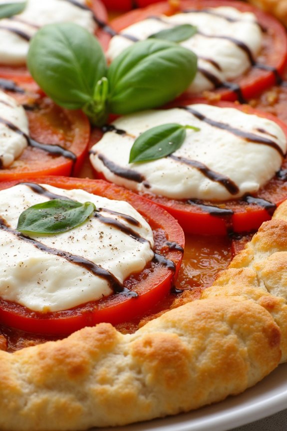 savory tomato mozzarella tart