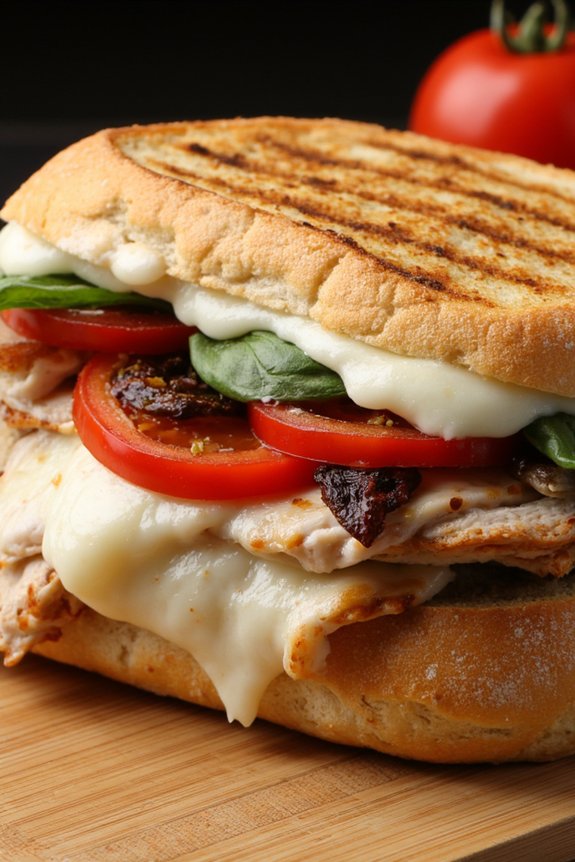 savory turkey sun dried tomato panini