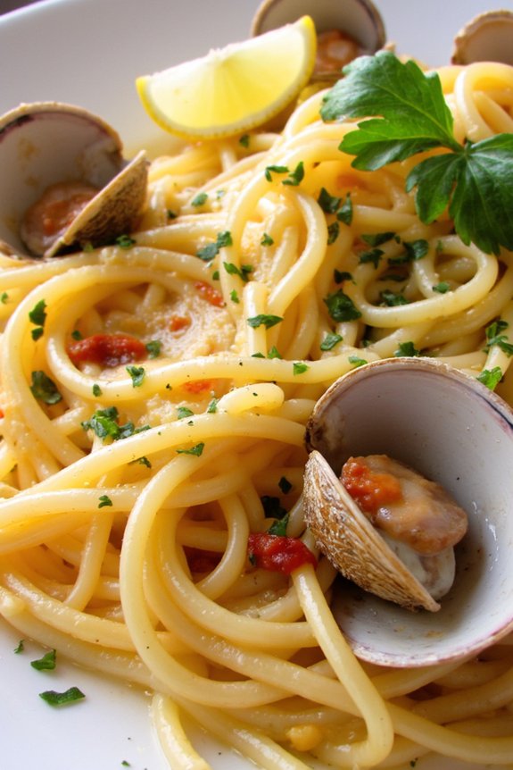 seafood pasta with clams