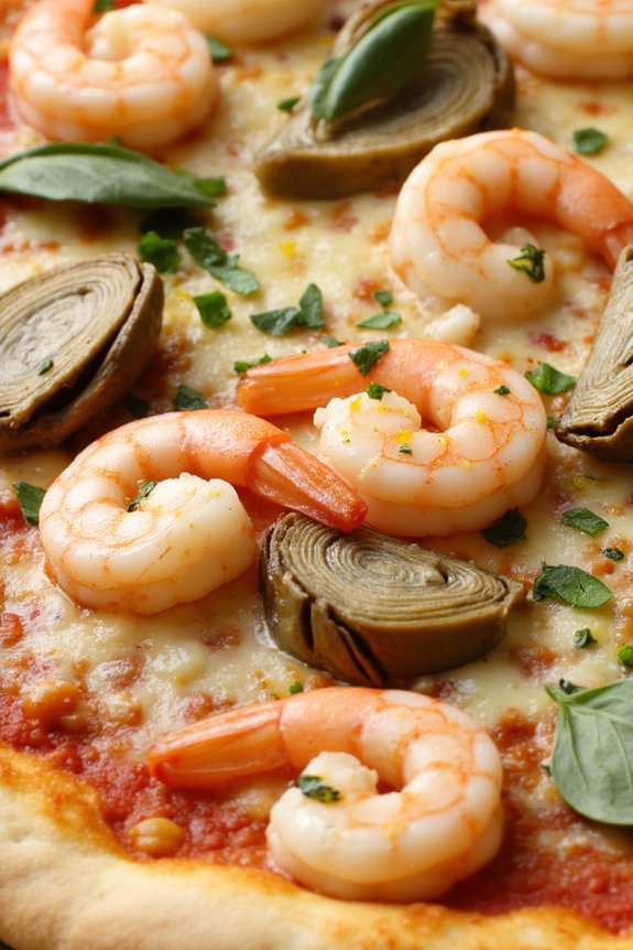 shrimp and artichoke pizza delight