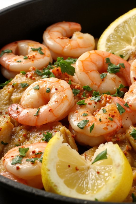 shrimp and artichoke skillet delight