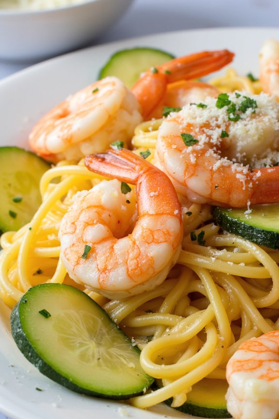 shrimp and zucchini pasta