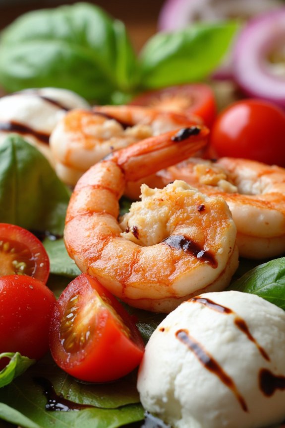 shrimp caprese salad delight